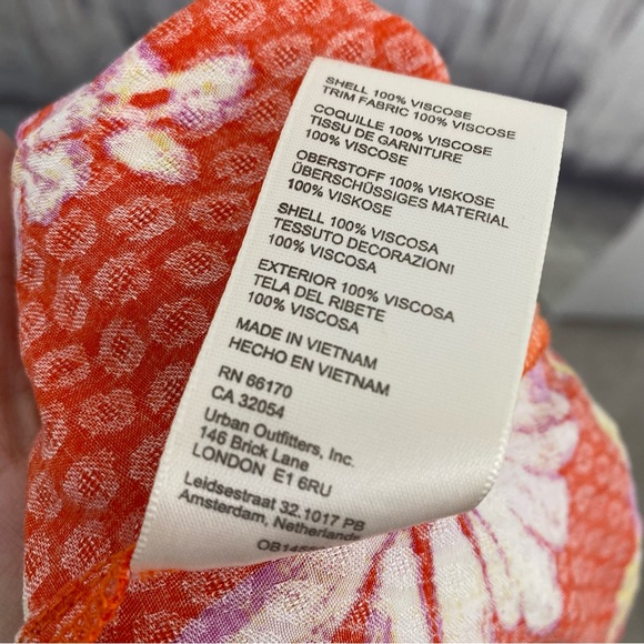 Free People Wisteria Maxi Dress Orange Floral Lightweight Open Back Sleeveless - Picture 14 of 14